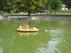 Der "Hausstrand" in Fonyod