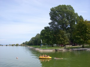 Der "Hausstrand" in Fonyod