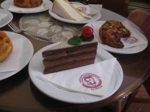 Leckere Kuchen im "Café Russwurm" (Budapest)